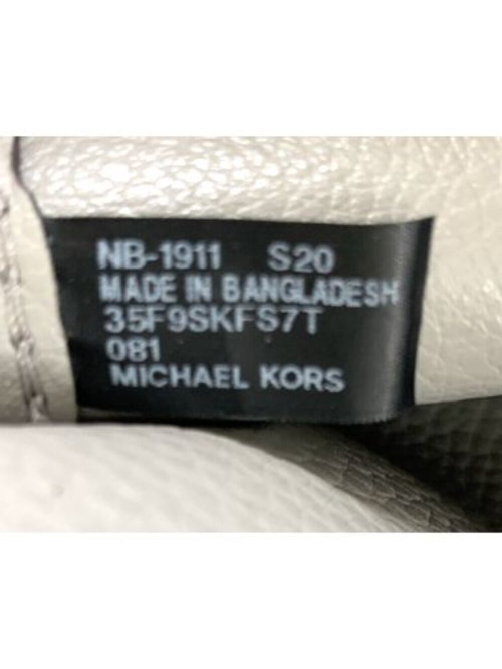 Michael Kors Hayes Grey Genuine Pebble Leather Large Satchel Crossbody Bag 13" - Picture 8 of 8